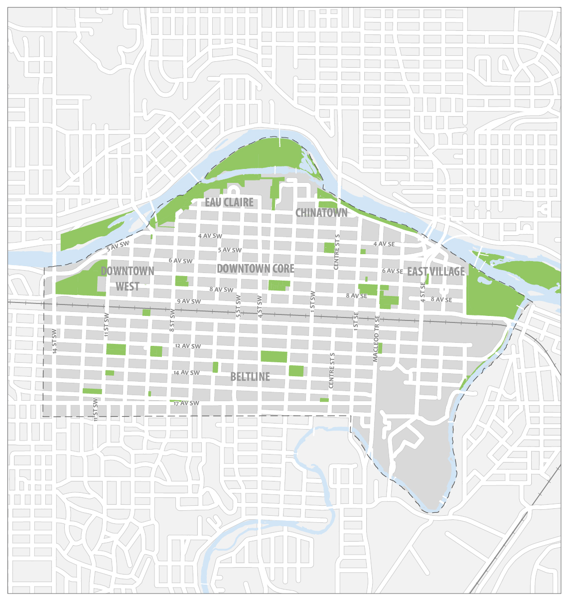 Downtown boundary map