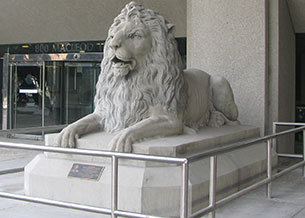 restored lion