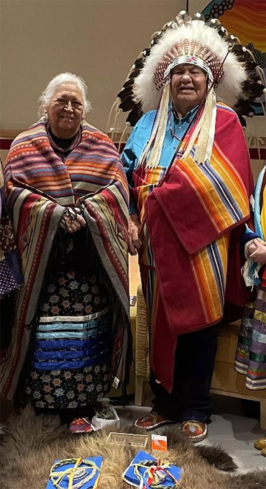 Elder Dr. Reg Crowshoe and Elder Rosemary Crowshoe