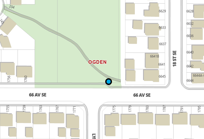66 Avenue S.E. missing pathway access location map