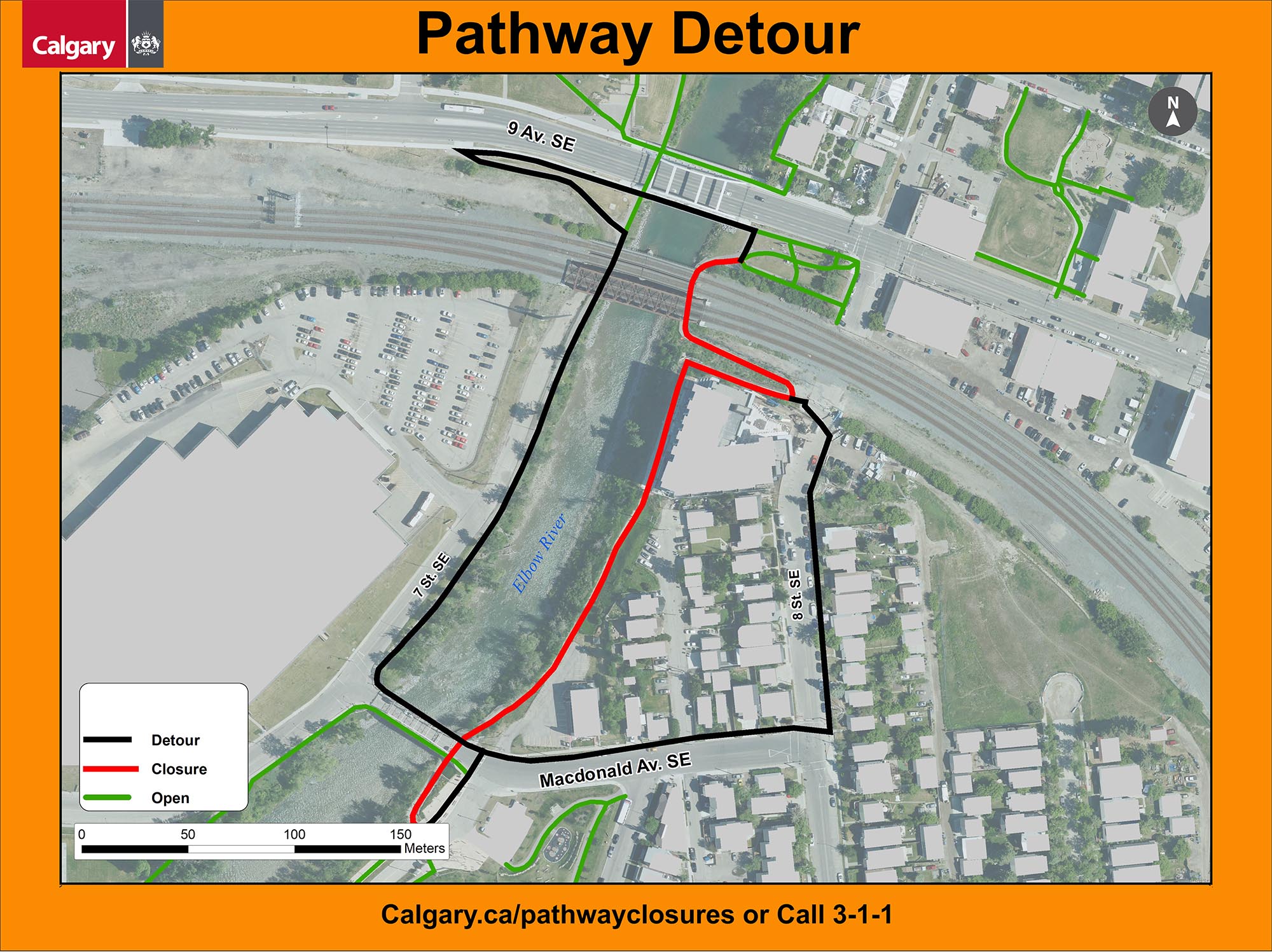 Pathway closure map