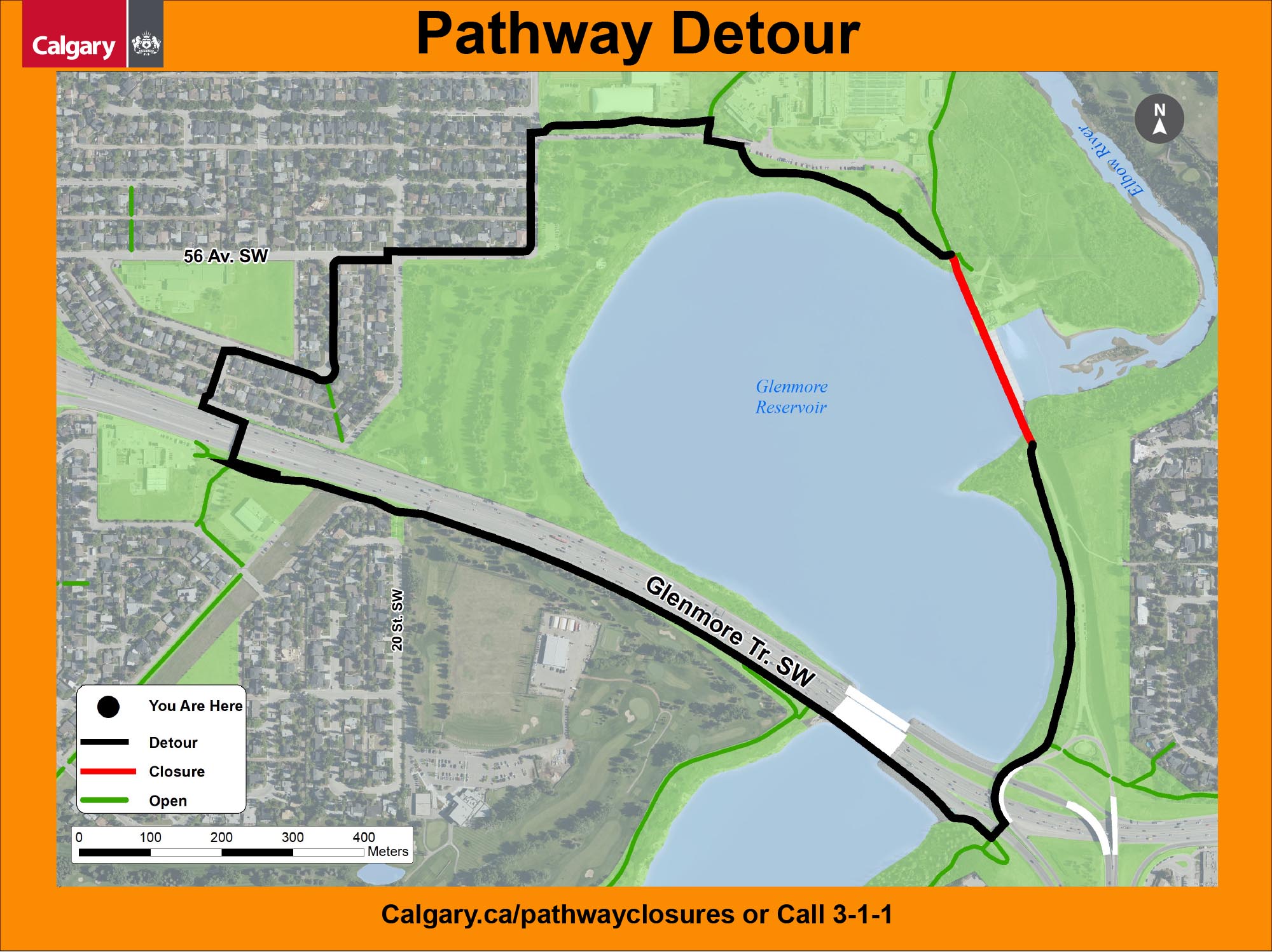 Pathway closure map