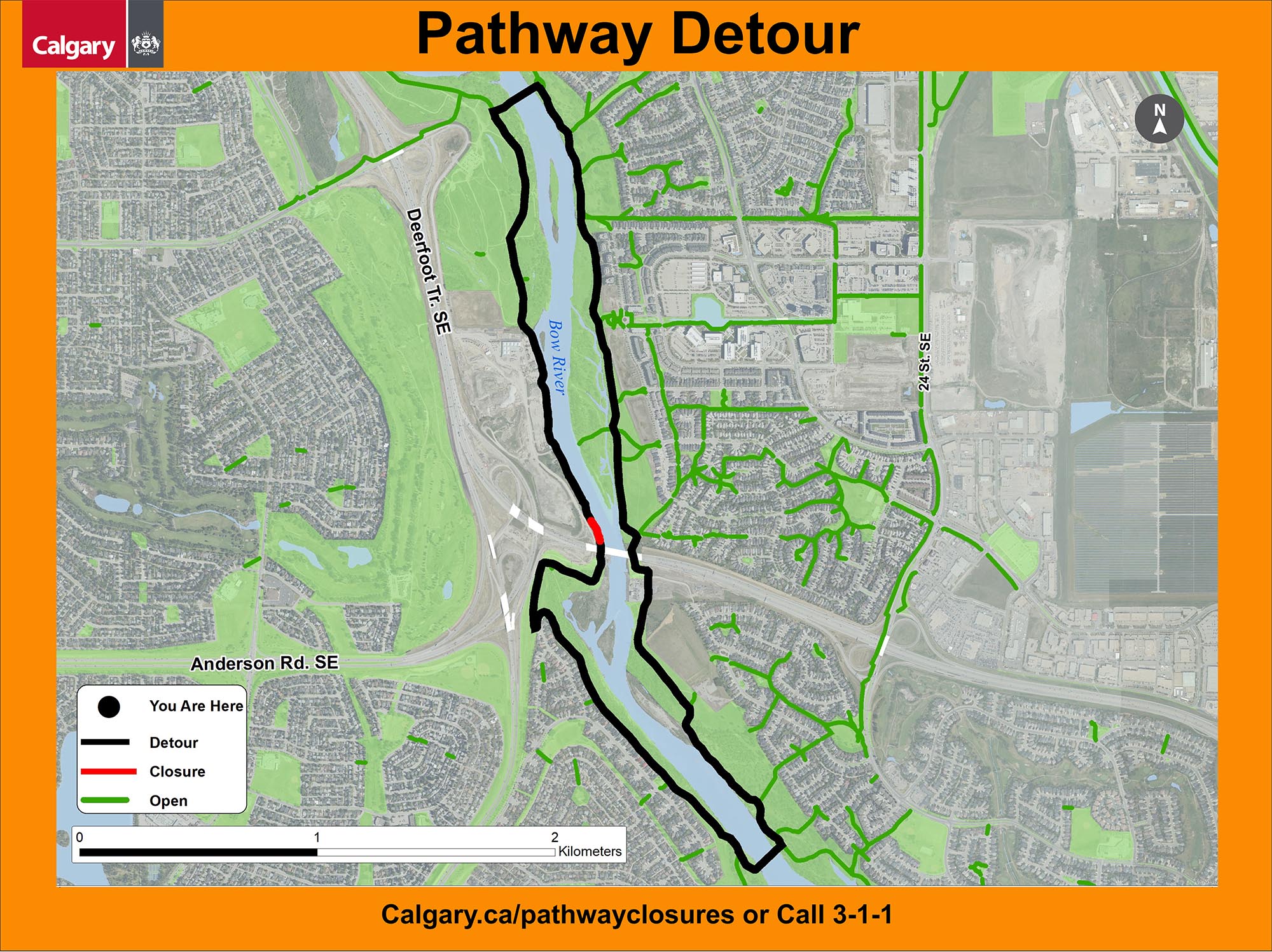 Pathway closure map