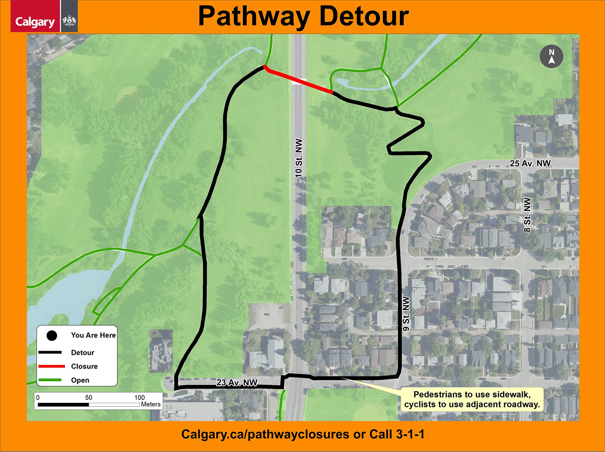 Pathway closure map