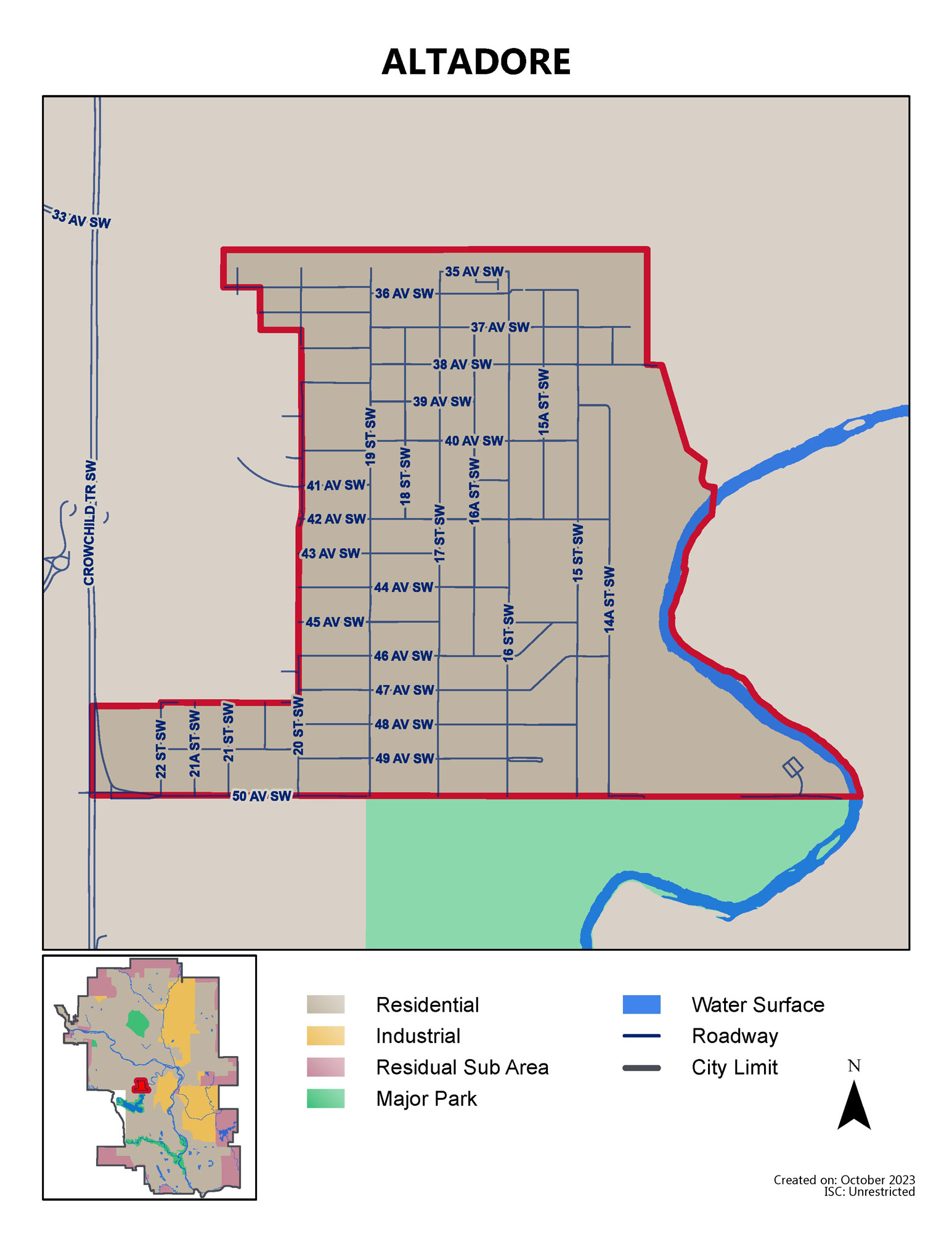 Altadore map