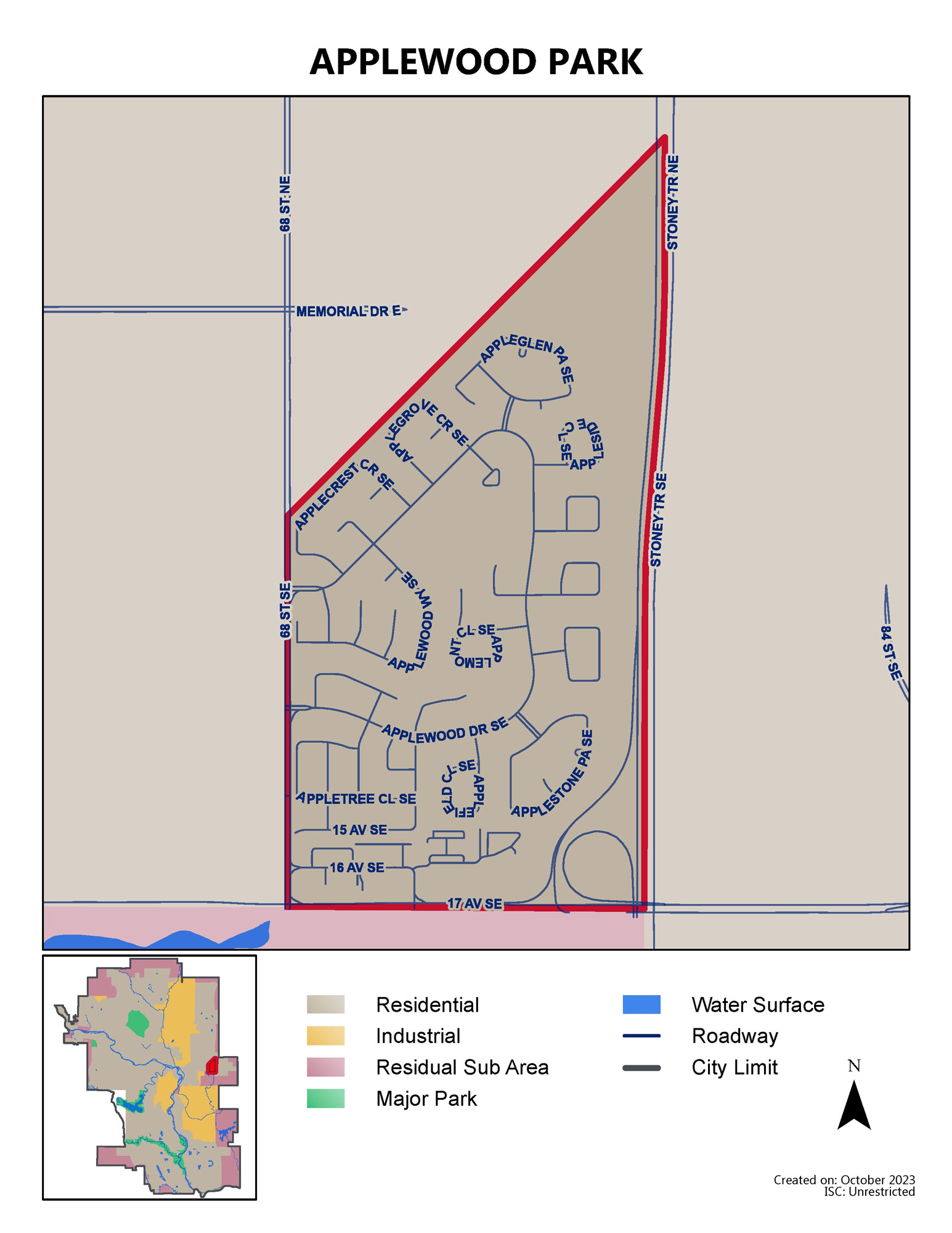 Applewood Park map