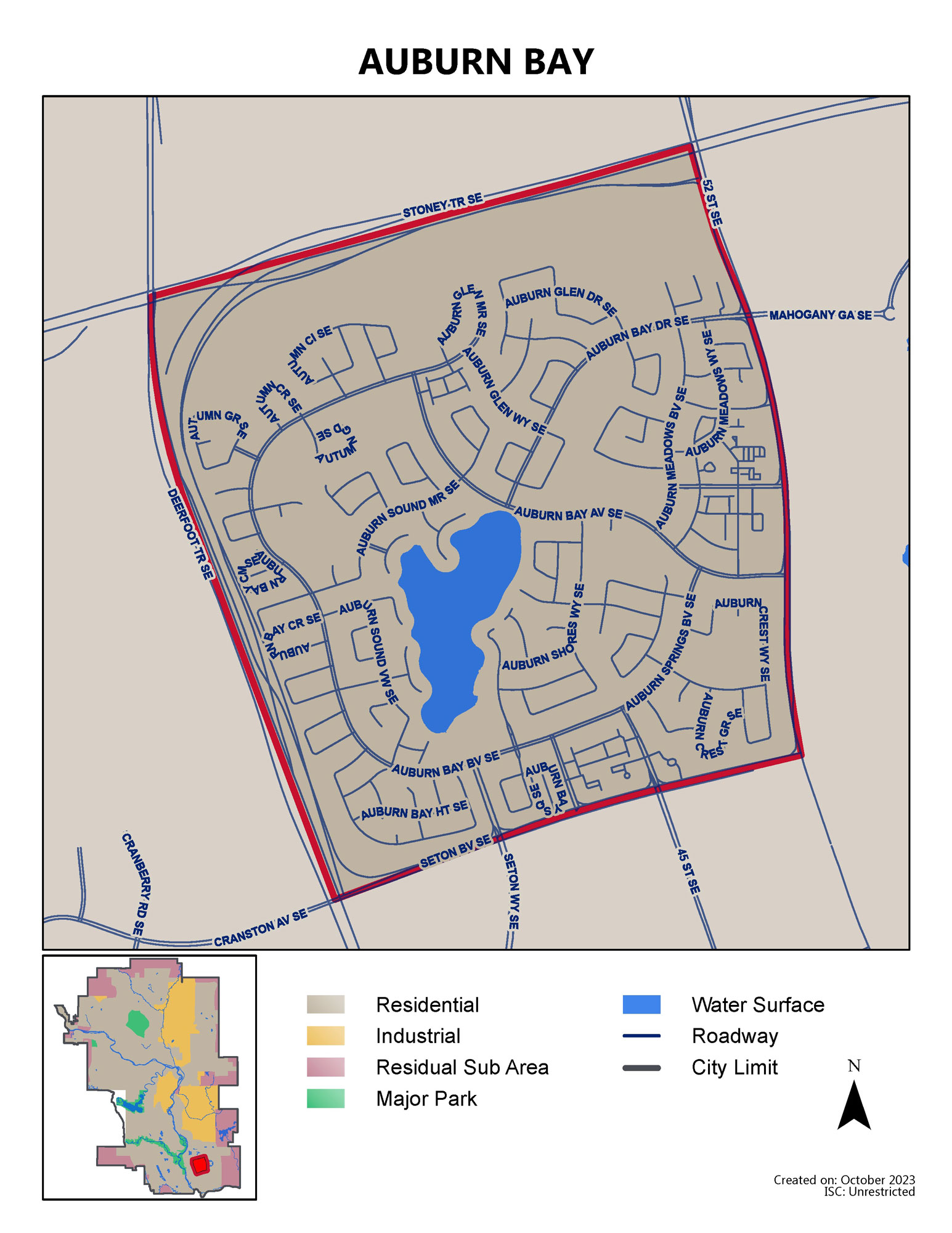 Auburn Bay map