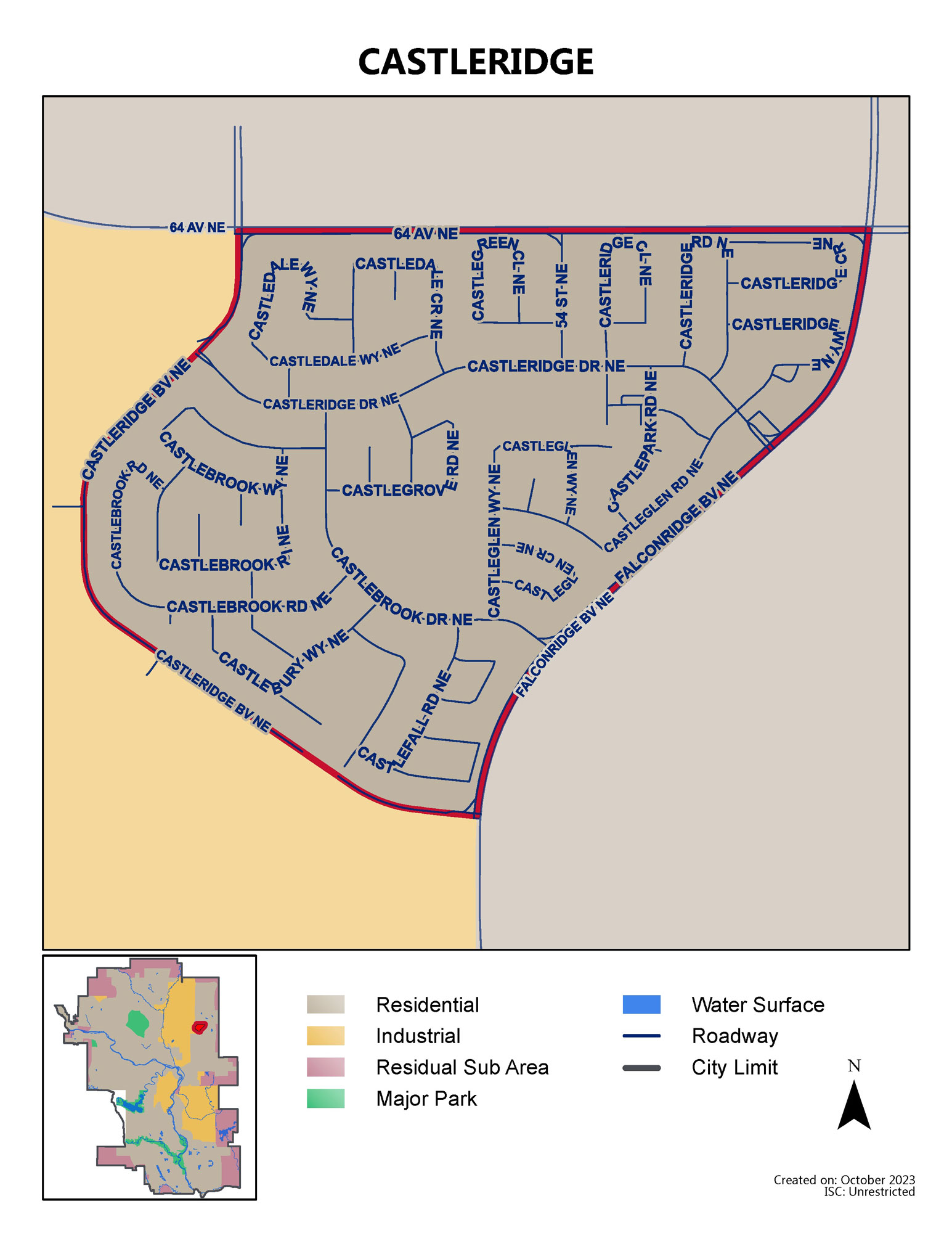 Castleridge map