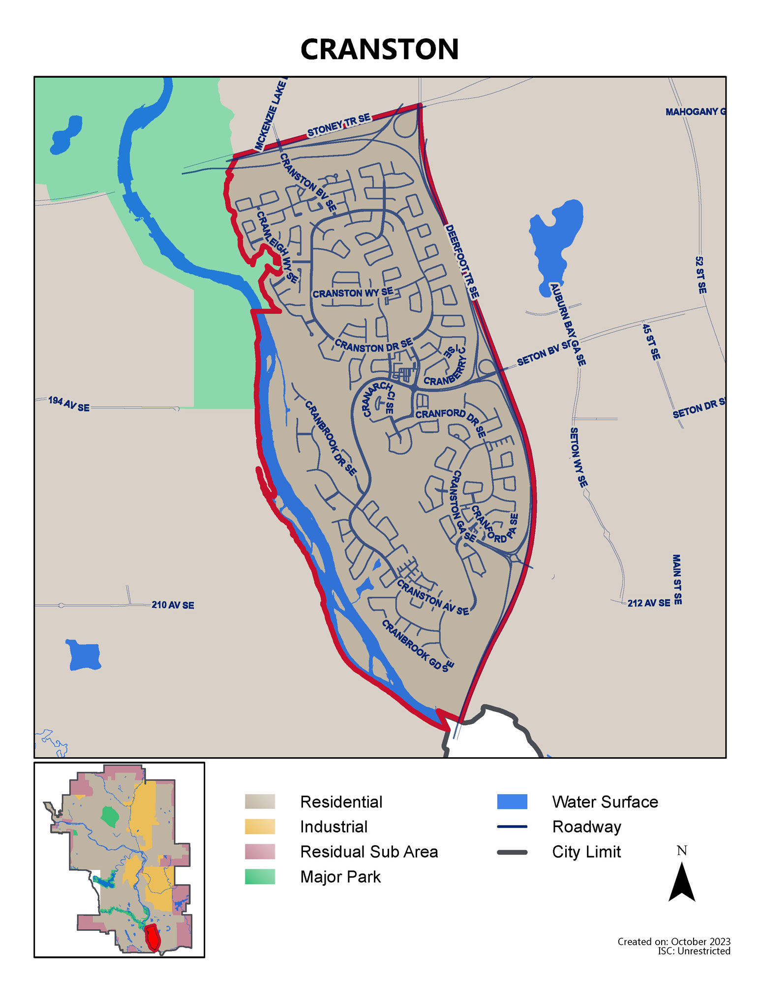 Cranston map