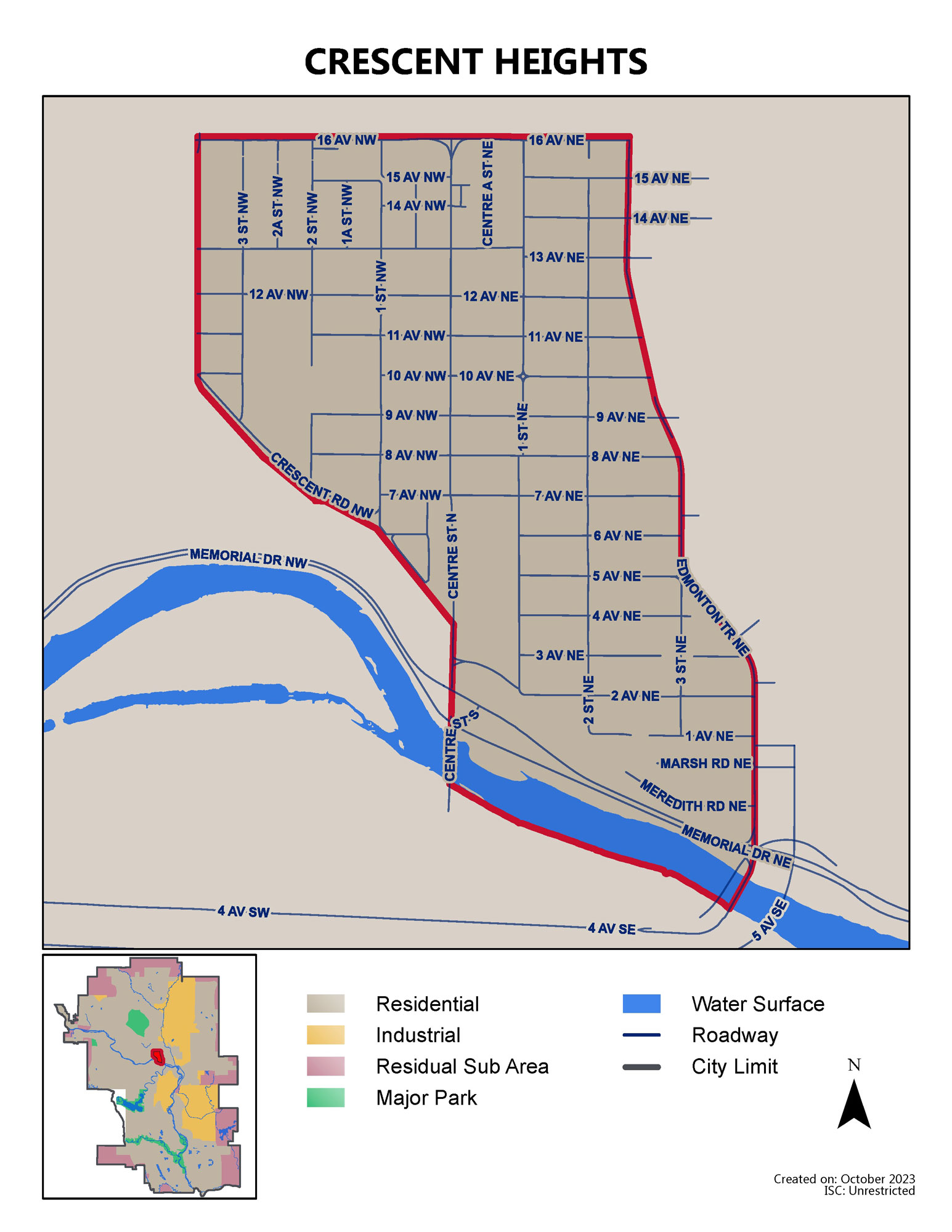 Crescent Heights map