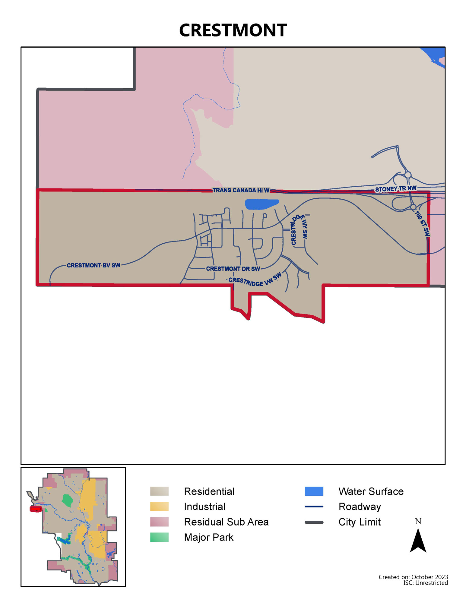 Crestmont map