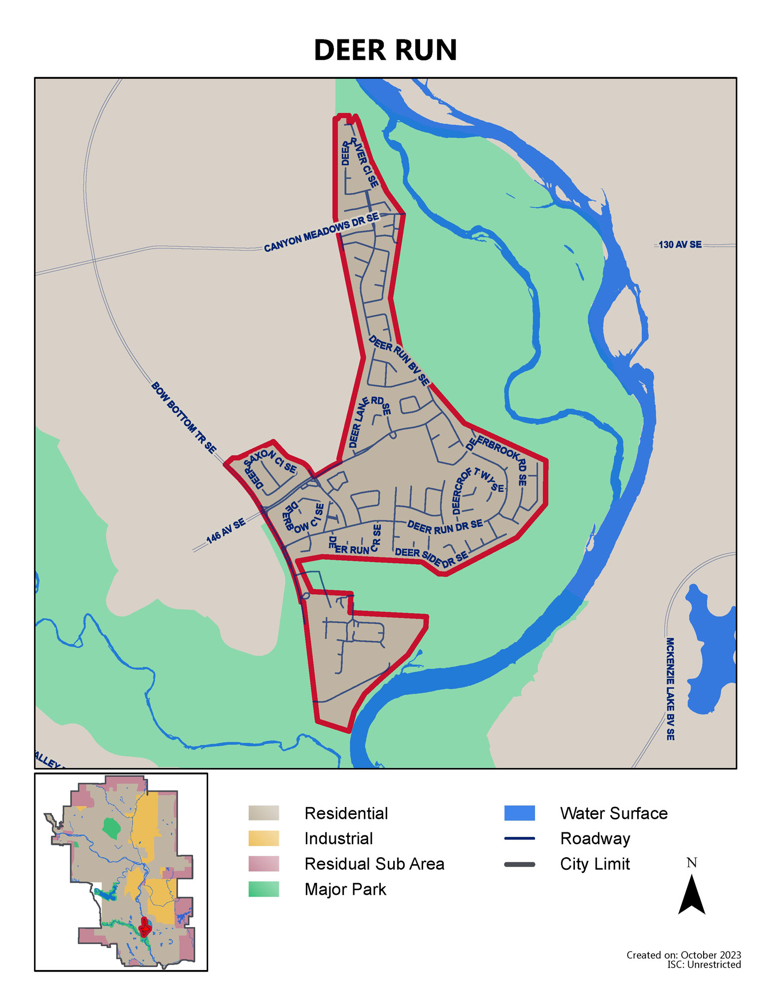 Deer Run map