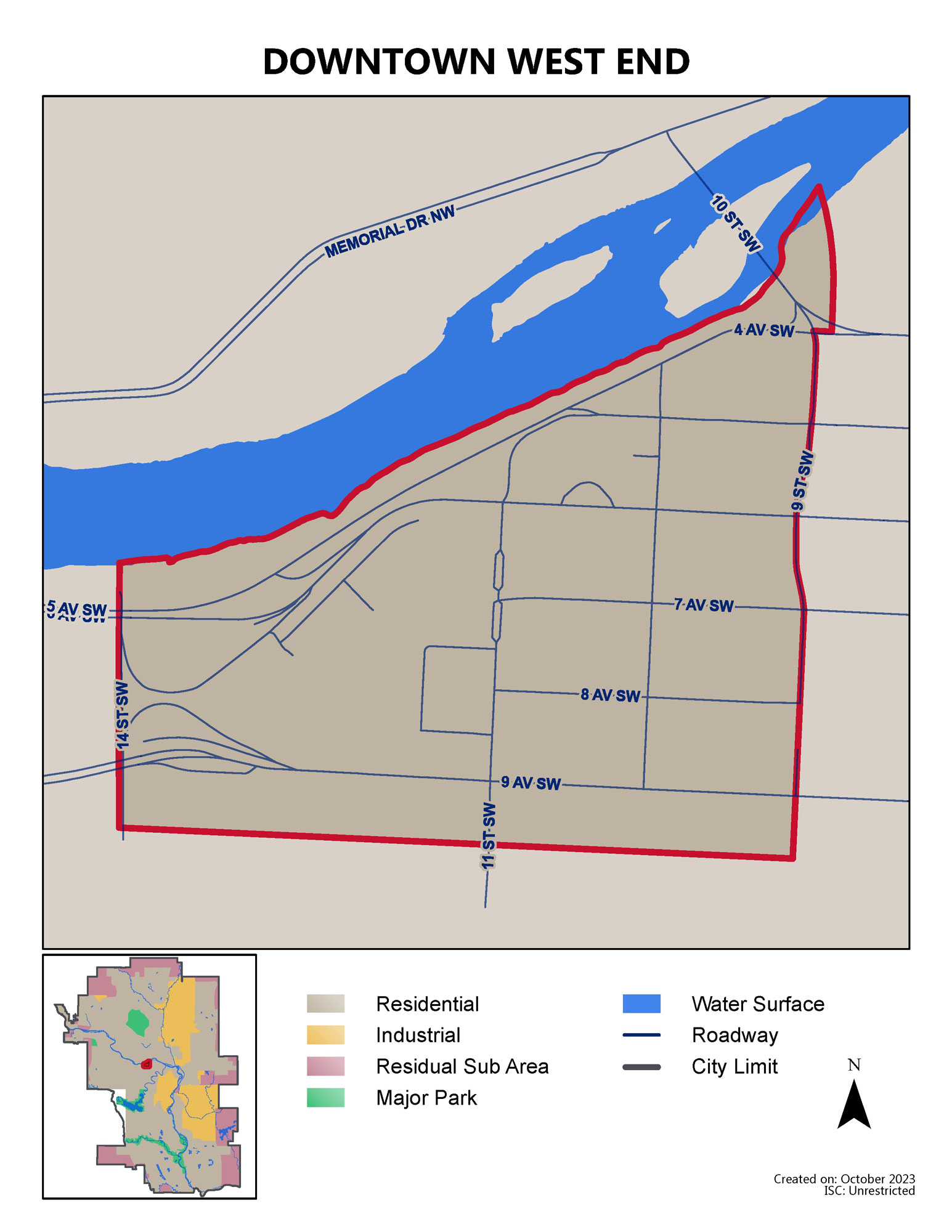 Downtown West End map