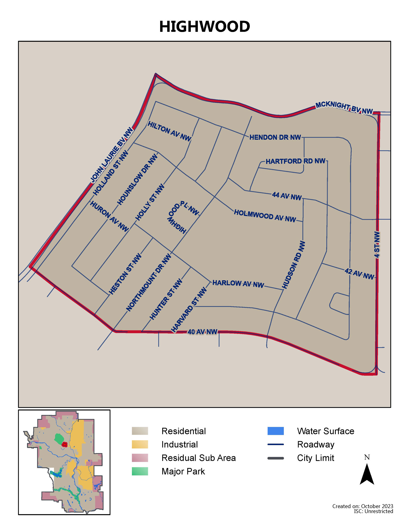 Highwood map