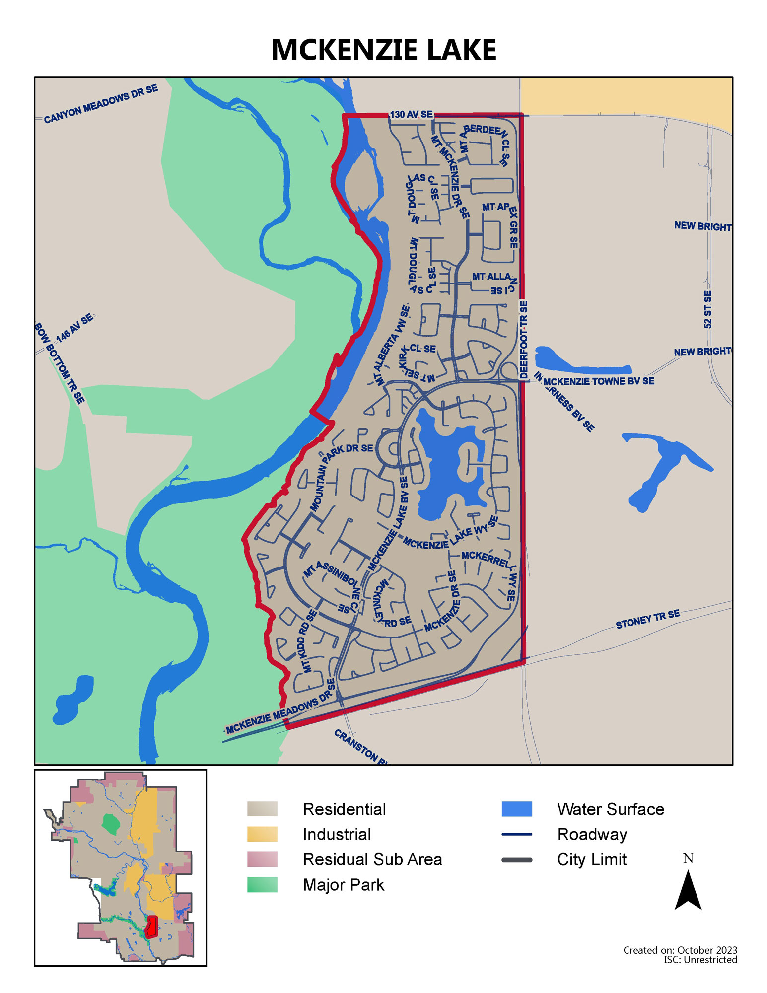 McKenzie Lake map