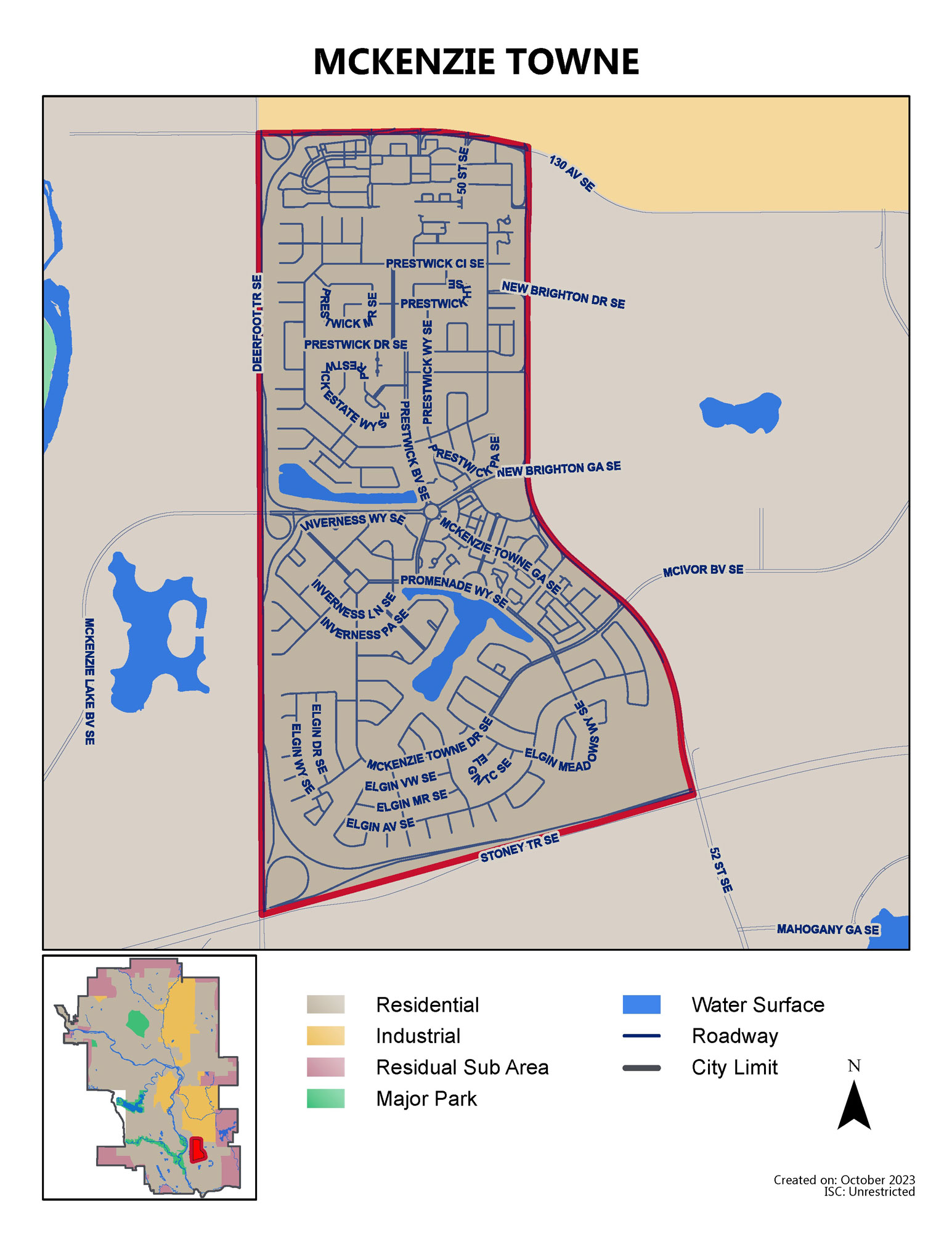 McKenzie Towne map