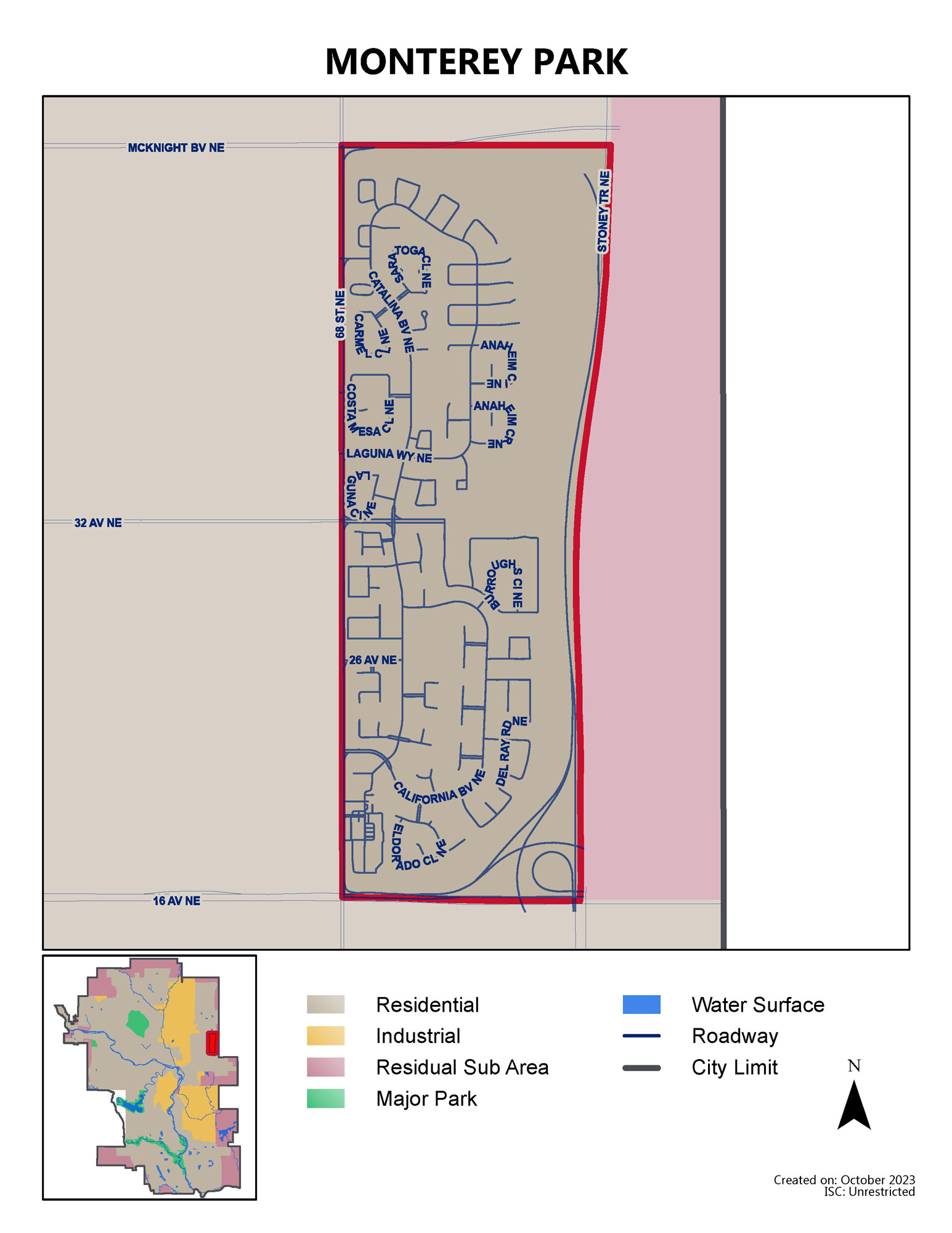 Monterey Park map