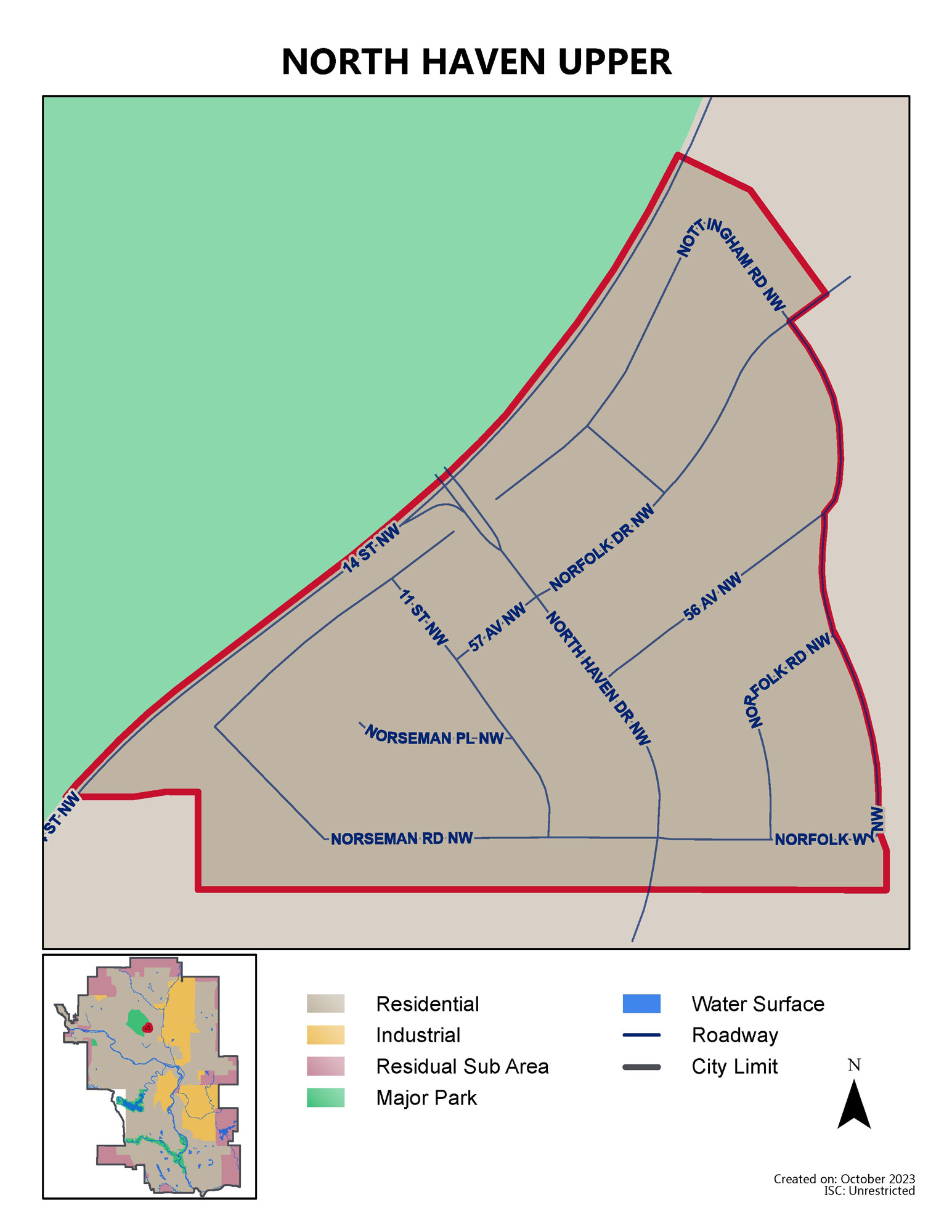 North Haven Upper map