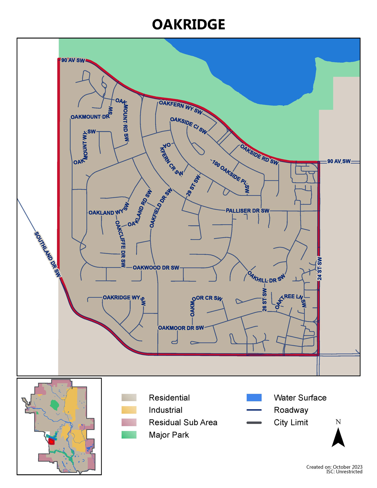 Oakridge map