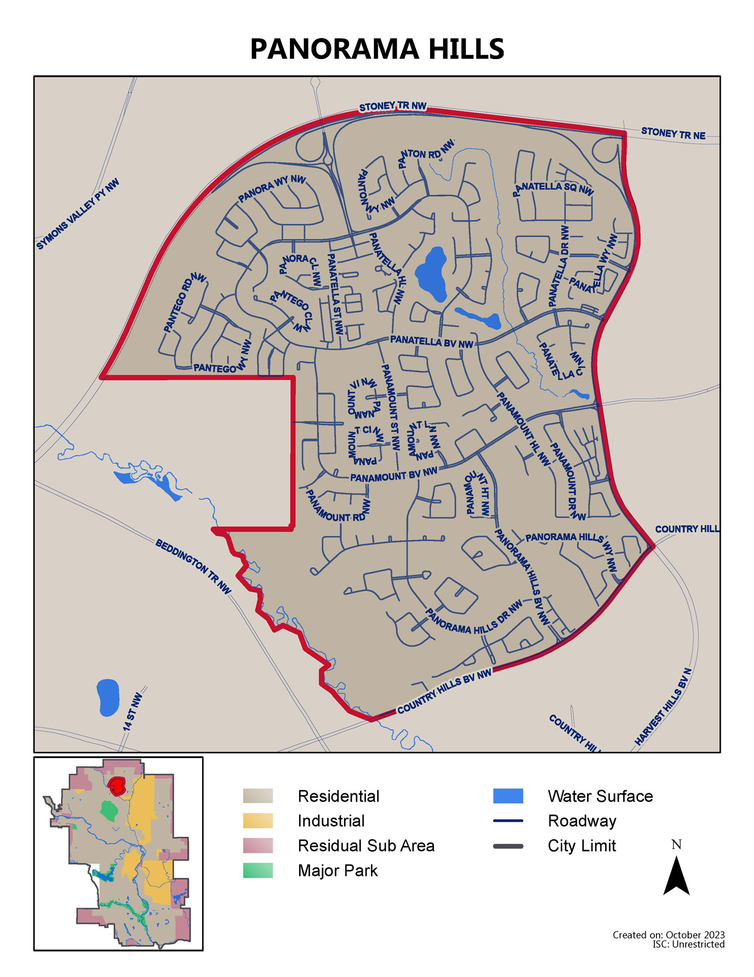 Panorama Hills map