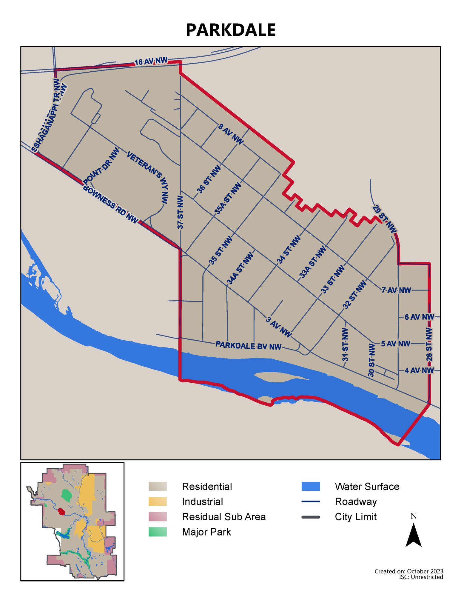 Parkdale map