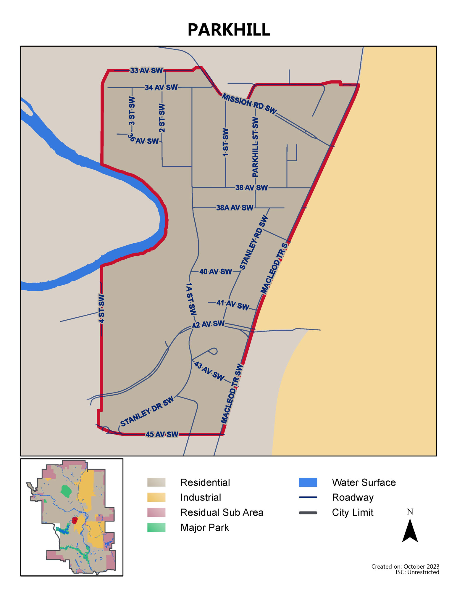 Parkhill map