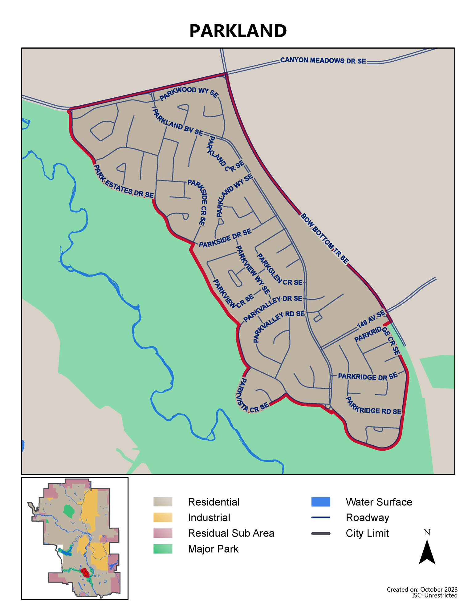 Parkland map