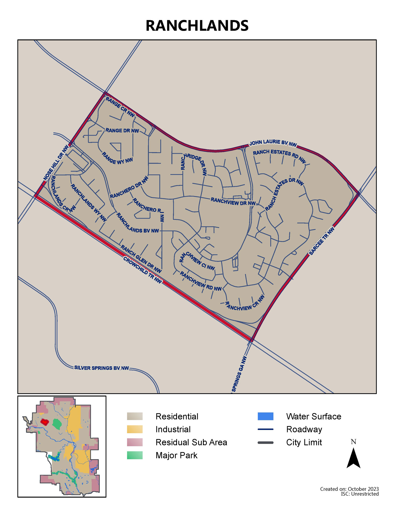 Ranchlands map