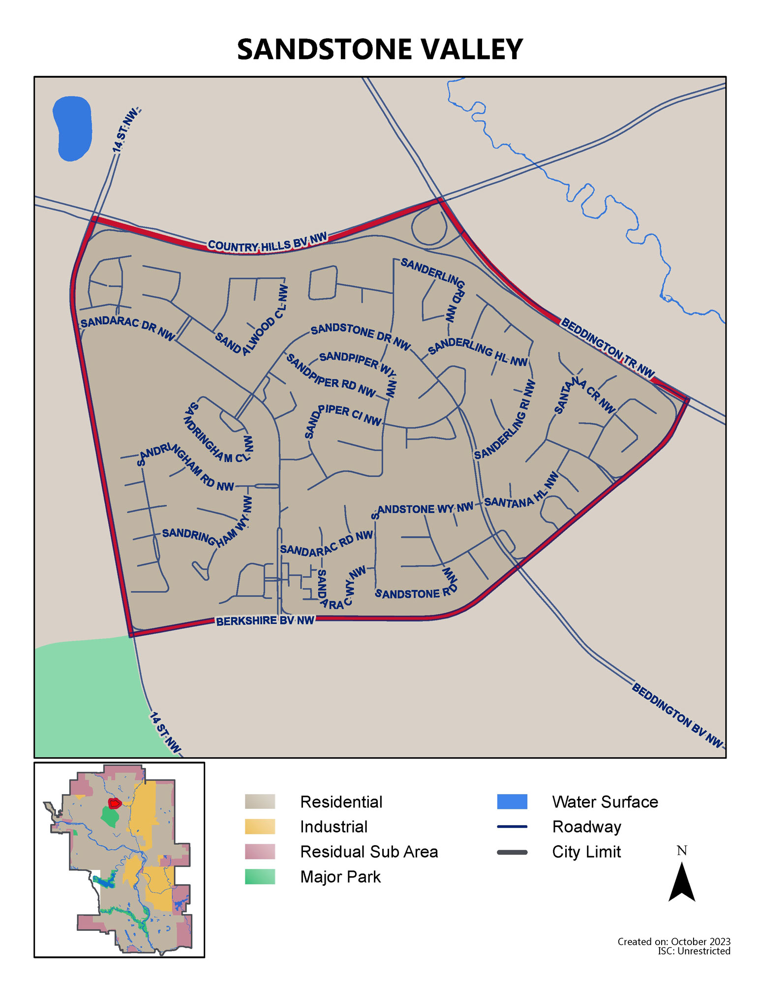 Sandstone Valley map