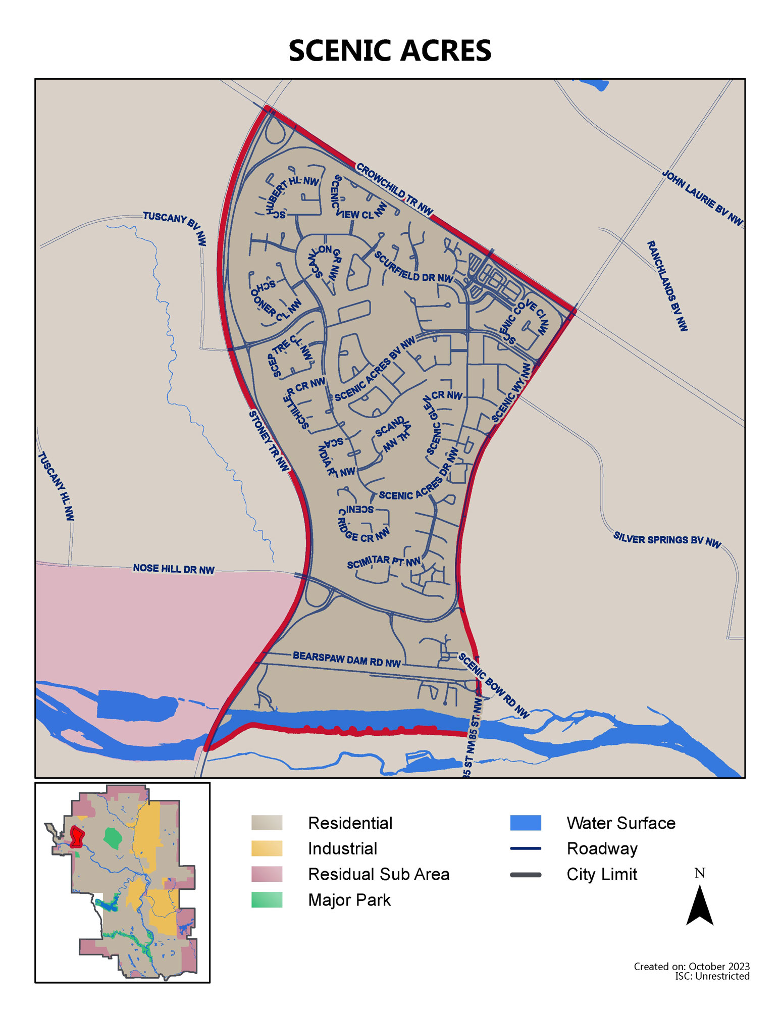 Scenic Acres map