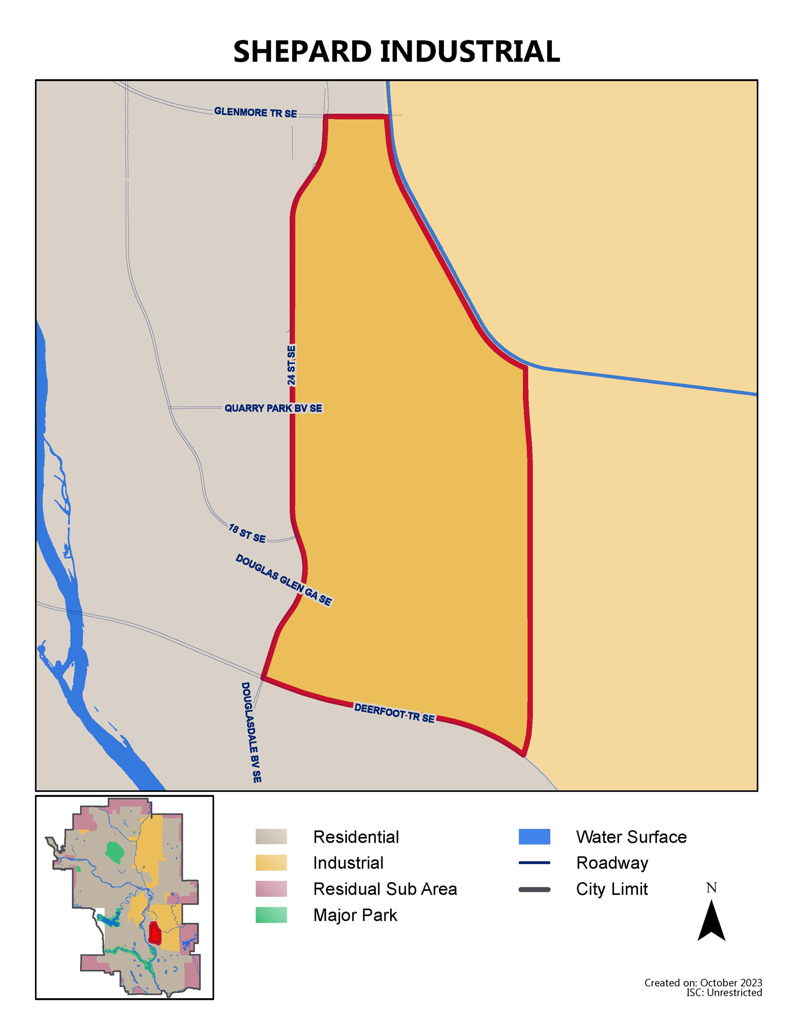 Shepard Industrial map