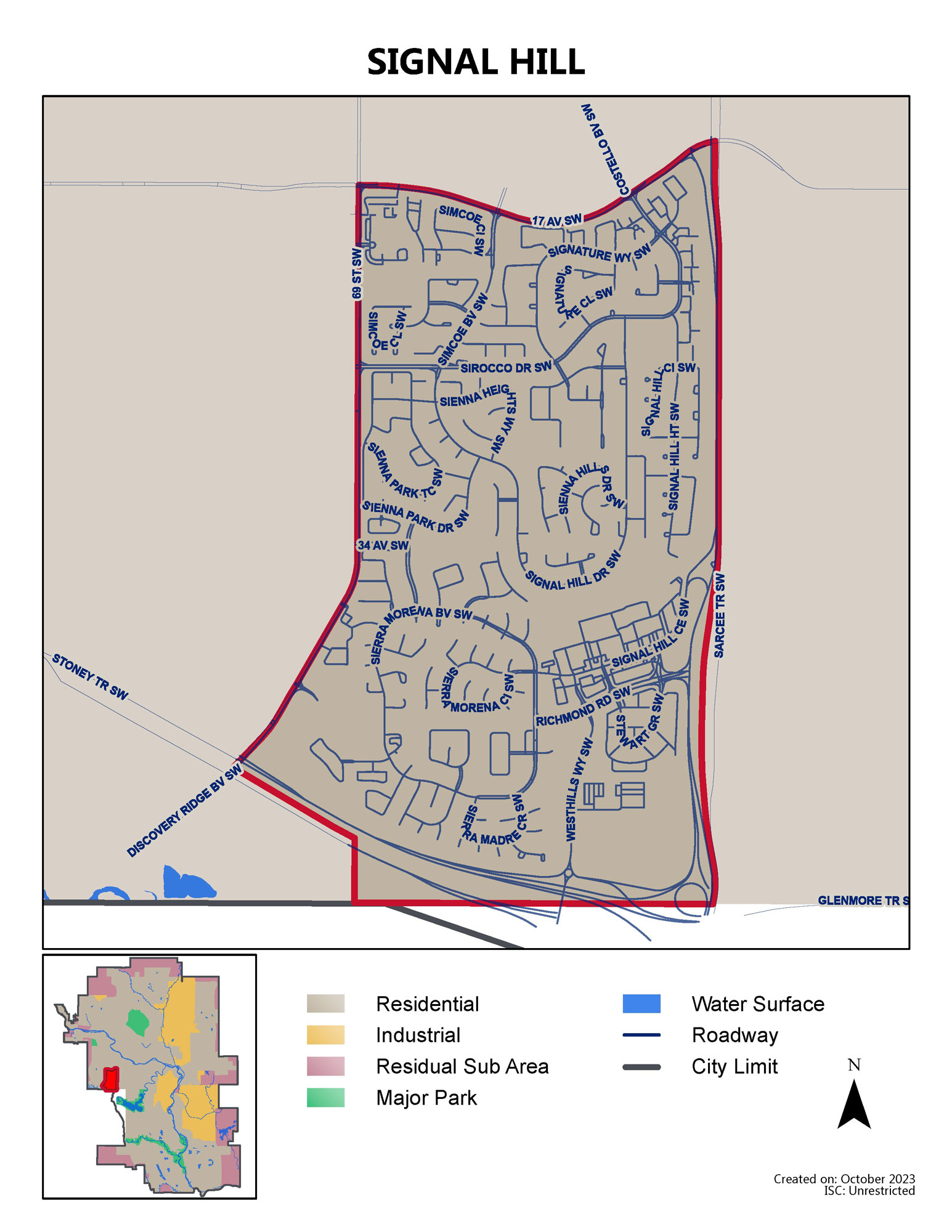 Signal Hill map