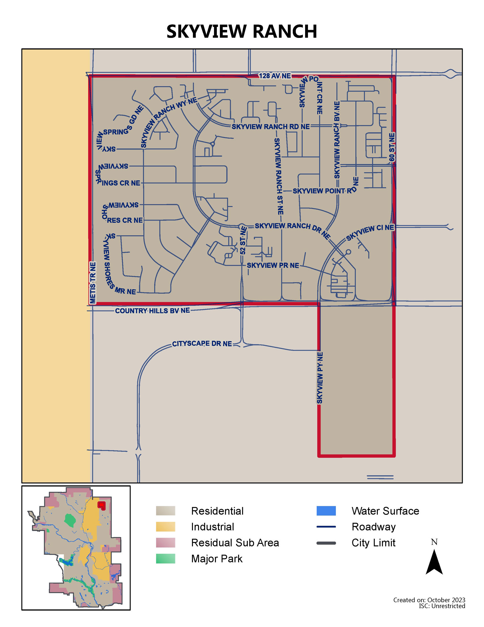 Skyview Ranch map