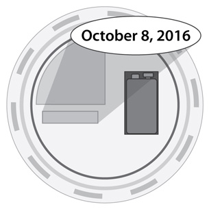 Illustration of smoke alarm