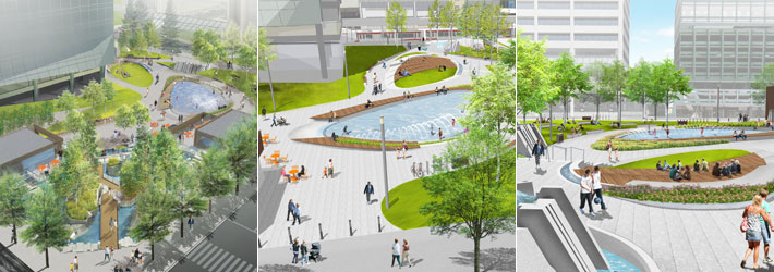 Concept design renderings of park