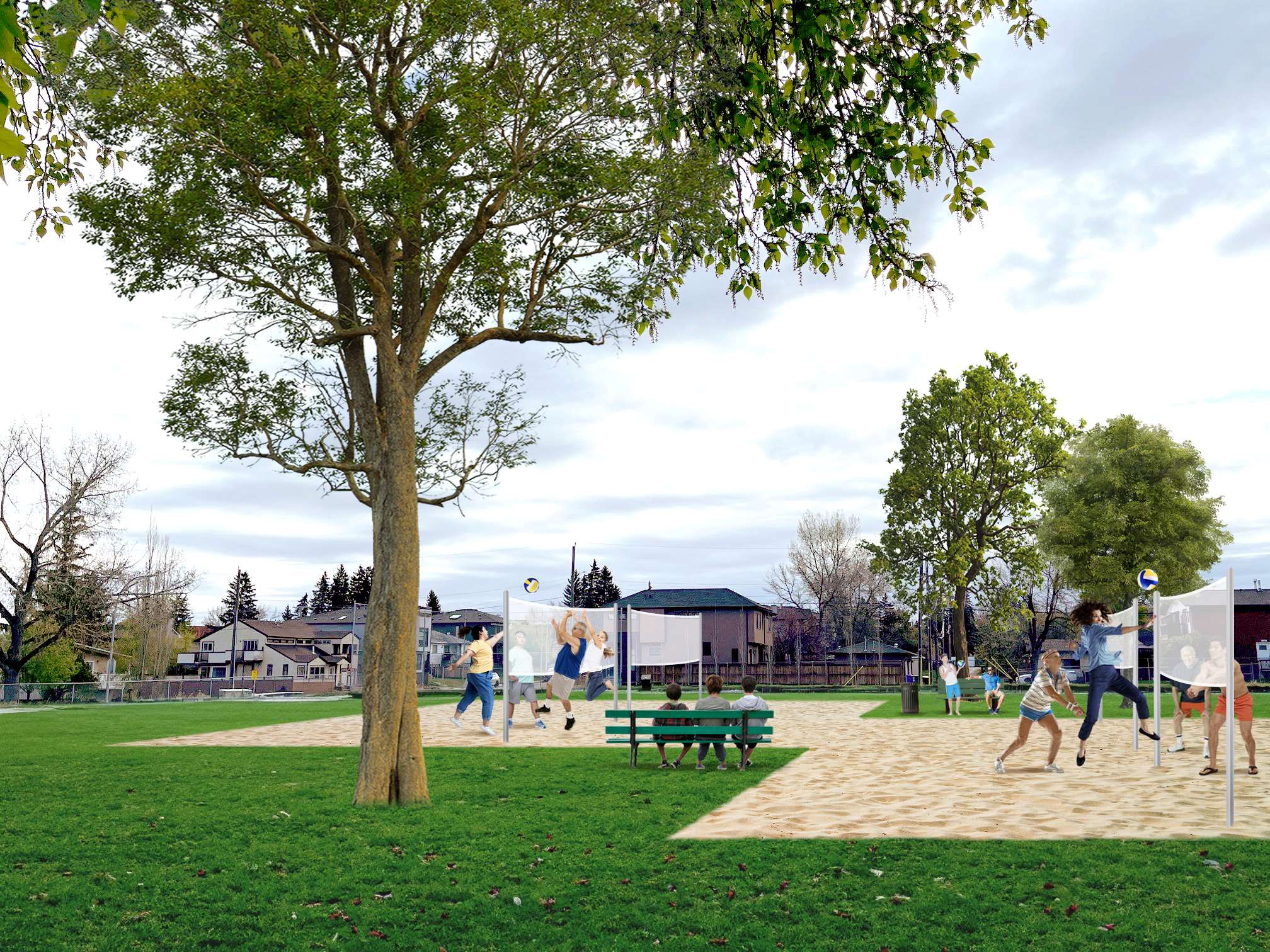 Tuxedo Park beach volleyball courts