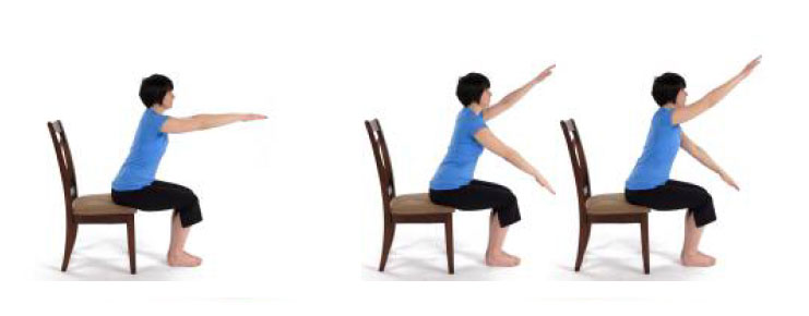 seated arm paddle exercise