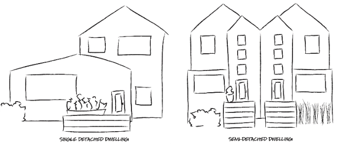 single and semi-detached dwellings