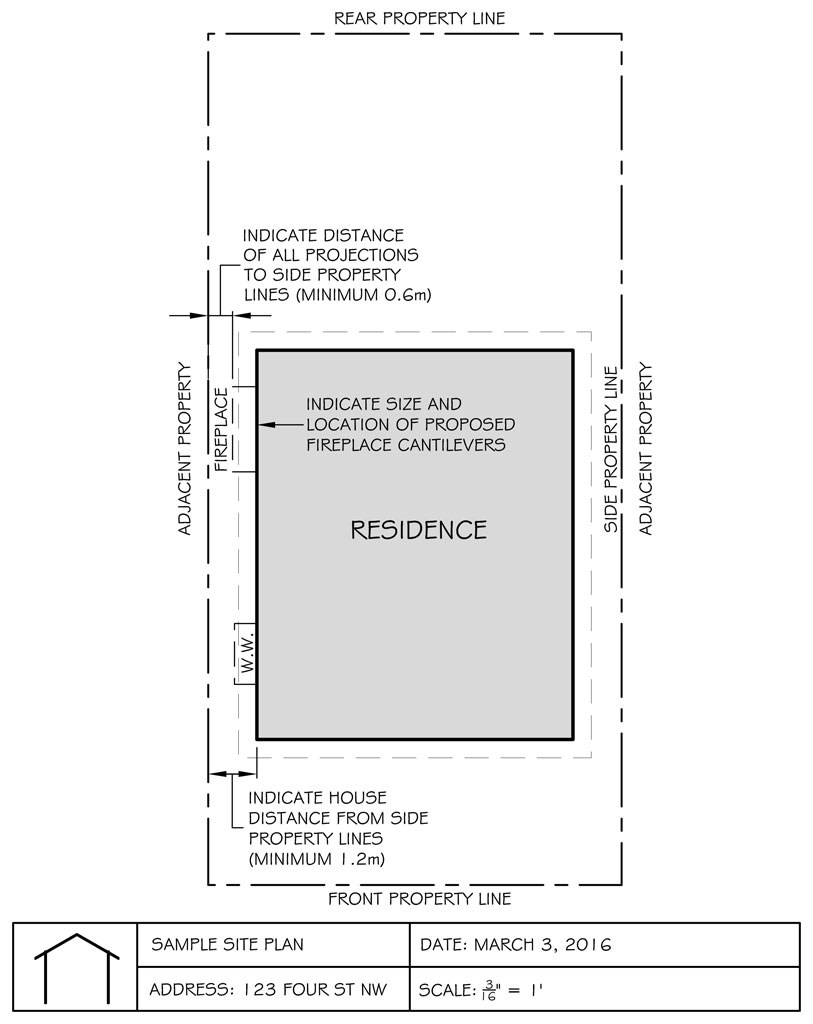 Site plan sample drawing