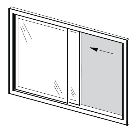 horizontal sliding window