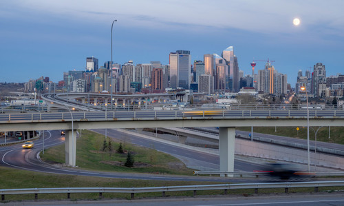 Decorative view of the Calgary city scape