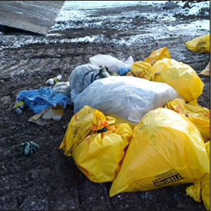 Un-bagged waste
