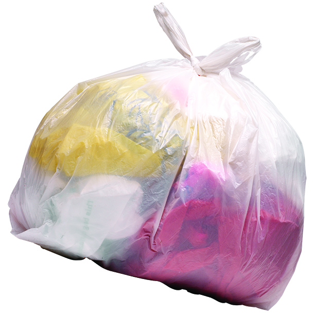 Blue cart recyling bin Blue Cart Bundle Stretchy Plastic in a Bag