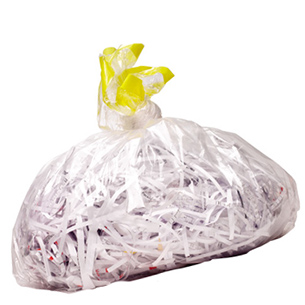 Recyling bags Bag Shredded Paper in a Plastic Bag