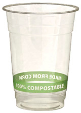 Compostable plastic cup