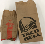 Fast food paper bags