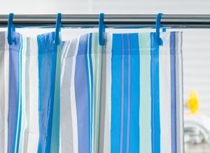 Plastic shower curtains