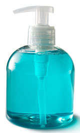 Plastic hand soap bottle
