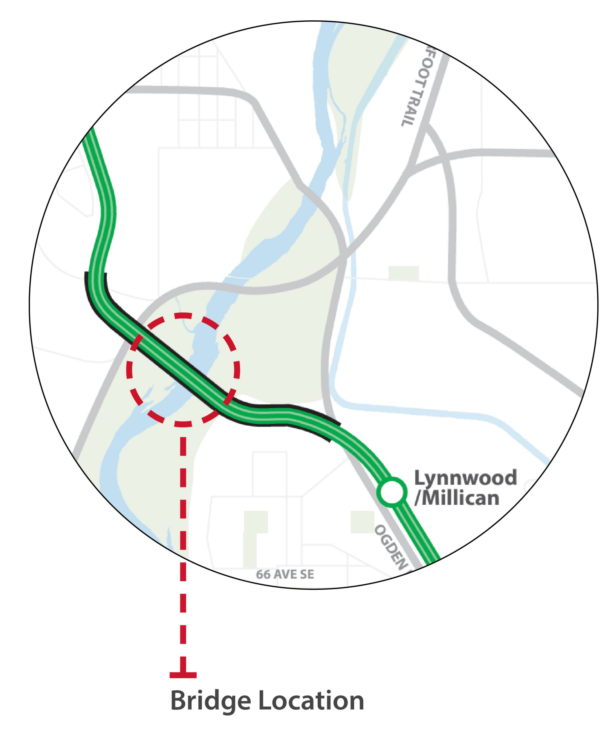 Bow River crossing location.