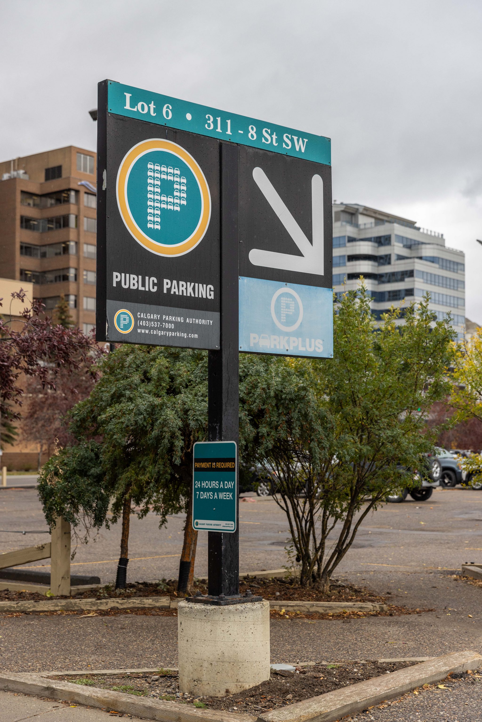Parking lot sign